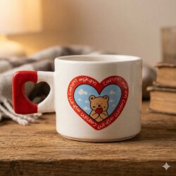 CANIM AŞKIM-KALP KUPA - KIRMIZI SAP - 