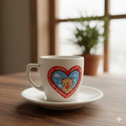 CANIM AŞKIM-KLASİK TÜRK KAHVESİ FİNCANI - TRANSPARAN GÖVDE - 