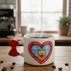 CANIM AŞKIM-KURDELE KUPA - KIRMIZI SAP - 