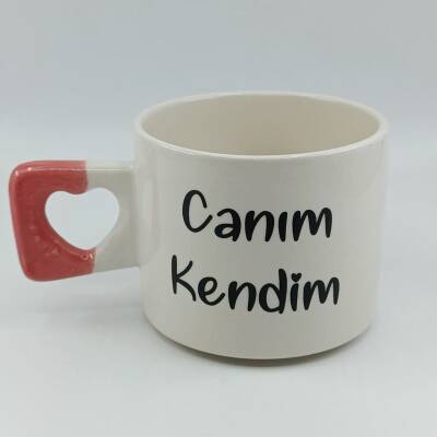 CANIM KENDİM-KALP KUPA - PEMBE SAP - 1