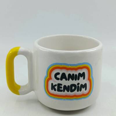 CANIM KENDİM RENKLİ - ARYA ÇAY FİNCANI - SARI SAP - 1