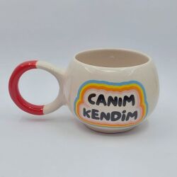 CANIM KENDİM RENKLİ - BALONCUK KUPA - KIRMIZI SAP - 