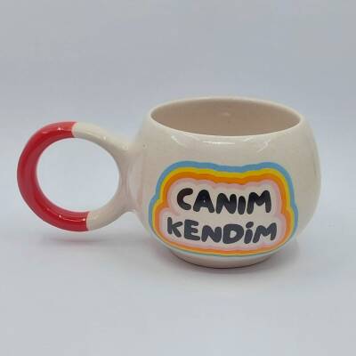 CANIM KENDİM RENKLİ - BALONCUK KUPA - KIRMIZI SAP - 1
