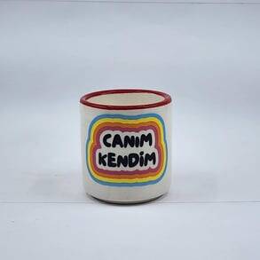 CANIM KENDİM RENKLİ-MARS KOKULU MUM - TRANSPARAN GÖVDE - 1