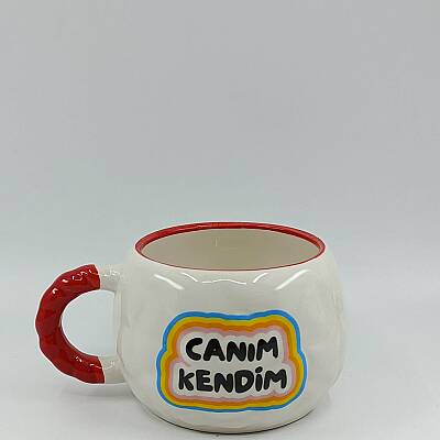 CANIM KENDİM RENKLİ-TONTİK KUPA - KIRMIZI SAP - 1