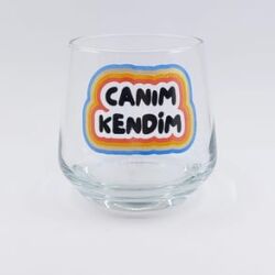CANIM KENDİM RENKLİ-VİSKİ BARDAĞI - ŞEFFAF - 