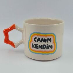 CANIM KENDİM RENKLİ - YILDIZ KUPA - TURUNCU SAP - 
