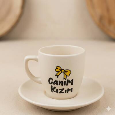 CANIM KIZIM-KURDELE-KLASİK TÜRK KAHVESİ FİNCANI - TRANSPARAN - 1