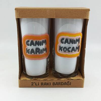 CANIM KOCAM & CANIM KARIM-İKİLİ RAKI BARDAĞI - ŞEFFAF - 1