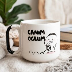 CANIM OĞLUM - ARYA ÇAY FİNCANI - SİYAH SAP - 