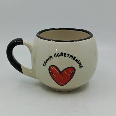 CANIM ÖĞRETMENİME-BALON KUPA - SİYAH SAP SİYAH TURNET - 1