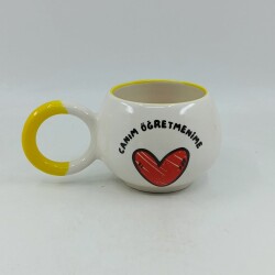 CANIM ÖĞRETMENİME-BALONCUK KUPA - SARI SAP SARI TURNET - 2