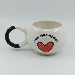 CANIM ÖĞRETMENİME - BALONCUK KUPA - SİYAH SAP - 