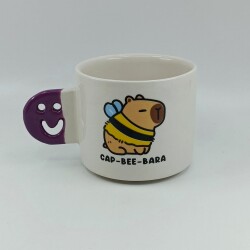 CAPBEEBARA DÜZ-SMİLE KUPA - LİLA SAP - 