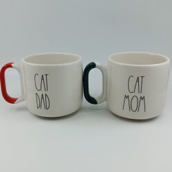 CAT MOM & CAT DAD-İKİLİ ARYA ÇAY - RENKLİ SAP - 1