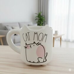 CAT MOM-KEDİ KUPA - TRANSPARAN SAP - 