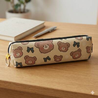 CENTİLMEN AYI-DERİ KALEM KUTU - TEKLİ - 1