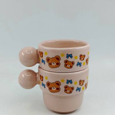 CENTİLMEN AYI-İKİLİ PUNTO ESPRESSO - PEMBE SAP PEMBE GÖVDE - 1