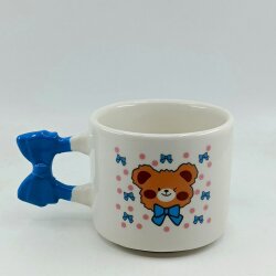 CENTİLMEN AYI-KURDELE KUPA - MAVİ SAP - 