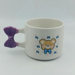 CENTİLMEN AYI-KURDELE KUPA - MOR SAP - 