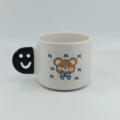 CENTİLMEN AYI-SMİLE KUPA - SİYAH SAP - 1