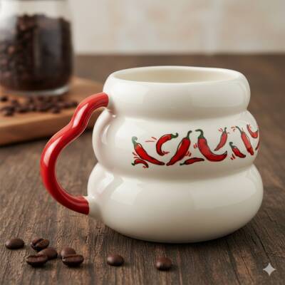 CHİLİ PEPPER-KOVAN KUPA - KIRMIZI SAP - 1