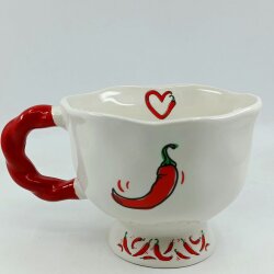 CHİLİ PEPPER-SET-BALERİN KUPA - KIRMIZI SAP - 