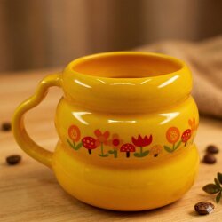 ÇİÇEK MANTAR-KOVAN KUPA - SARI SAP SARI GÖVDE - 