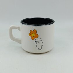 ÇİÇEK TUTAN ADAM-VENUS KUPA - SİYAH İÇ - 