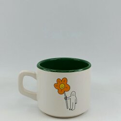 ÇİÇEK TUTAN ADAM-VENUS KUPA - YEŞİL İÇ - 