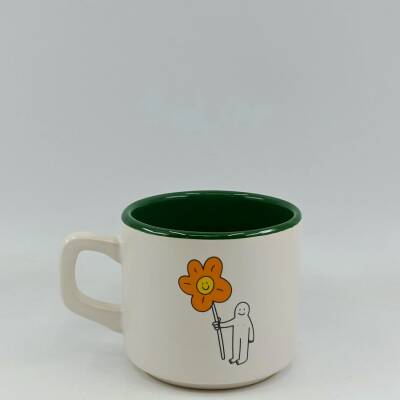 ÇİÇEK TUTAN ADAM-VENUS KUPA - YEŞİL İÇ - 1