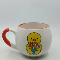 ÇİÇEK TUTAN CİVCİV-BALON KUPA - TURUNCU SAP TURUNCU TURNET - 