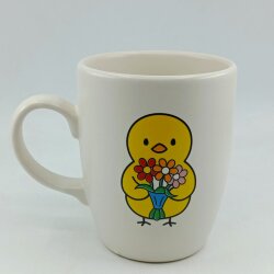 ÇİÇEK TUTAN CİVCİV-OVAL KUPA - TRANSPARAN SAP - 