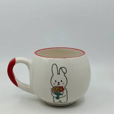 ÇİÇEK TUTAN TAVŞAN-BALON KUPA - KIRMIZI SAP KIRMIZI TURNET - 1