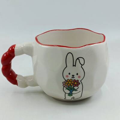 ÇİÇEK TUTAN TAVŞAN-NİVA KUPA - KIRMIZI SAP KIRMIZI TURNET - 1