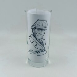 ÇİZGİSEL ATATÜRK-RAKI BARDAĞI - ŞEFFAF - 