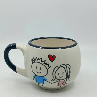 ÇİZİM AŞK-BALON KUPA - SİYAH SAP SİYAH TURNET - 1