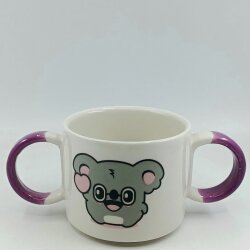 ÇOCUK DİŞLEK KOALA & ÇOCUK GÖZLÜKLÜ KOALA-ÇOCUK KUPA - MOR SAP - 