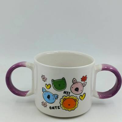 ÇOCUK KEDİ DOMUZ1 & ÇOCUK ASLAN KOALA2-ÇOCUK KUPA - MOR SAP - 1