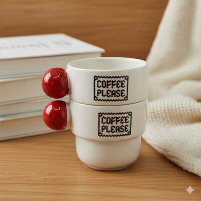 COFFEE PLEASE-İKİLİ PUNTO ESPRESSO - KIRMIZI SAP - 1
