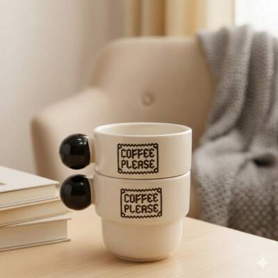 COFFEE PLEASE-İKİLİ PUNTO ESPRESSO - SİYAH SAP - 1