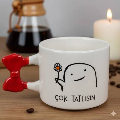 ÇOK TATLISIN-KURDELE KUPA - KIRMIZI SAP - 1