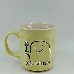 ÇOK TATLISIN-PETEK KUPA - RENKLİ - 