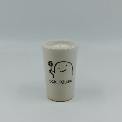 ÇOK TATLISIN-SERAMİK PANDORA MUM - TEKLİ - 