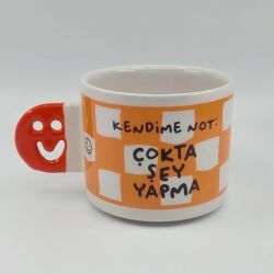 ÇOKTA ŞEY YAPMA-SMİLE KUPA - TURUNCU SAP - 