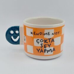 ÇOKTA ŞEY YAPMA-SMİLE KUPA - YEŞİL SAP - 