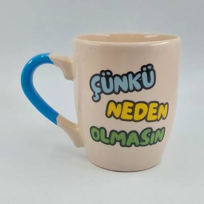 ÇÜNKÜ NEDEN OLMASIN-OVAL KUPA - MAVİ SAP - 1