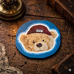 CUTE BEAR-AHŞAP BARDAK ALTLIĞI - TEKLİ - 