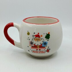 DAĞINIK NOEL BABA MUTLU YILLAR-BALON KUPA - KIRMIZI SAP KIRMIZI TURNET - 