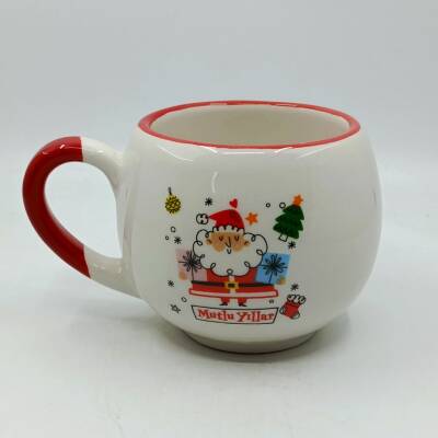 DAĞINIK NOEL BABA MUTLU YILLAR-BALON KUPA - KIRMIZI SAP KIRMIZI TURNET - 1